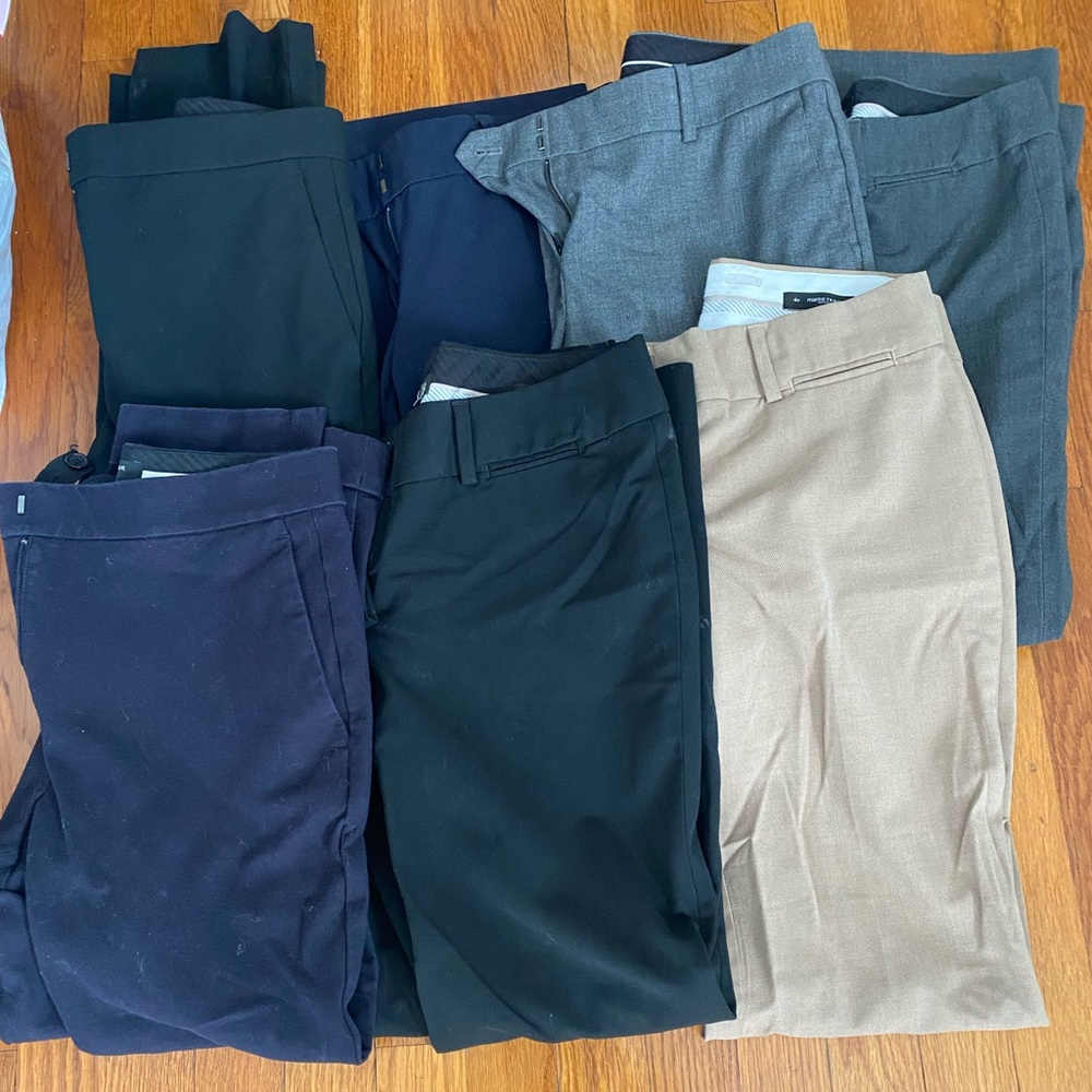 Bundle of Loft Work Pants- 4 petite